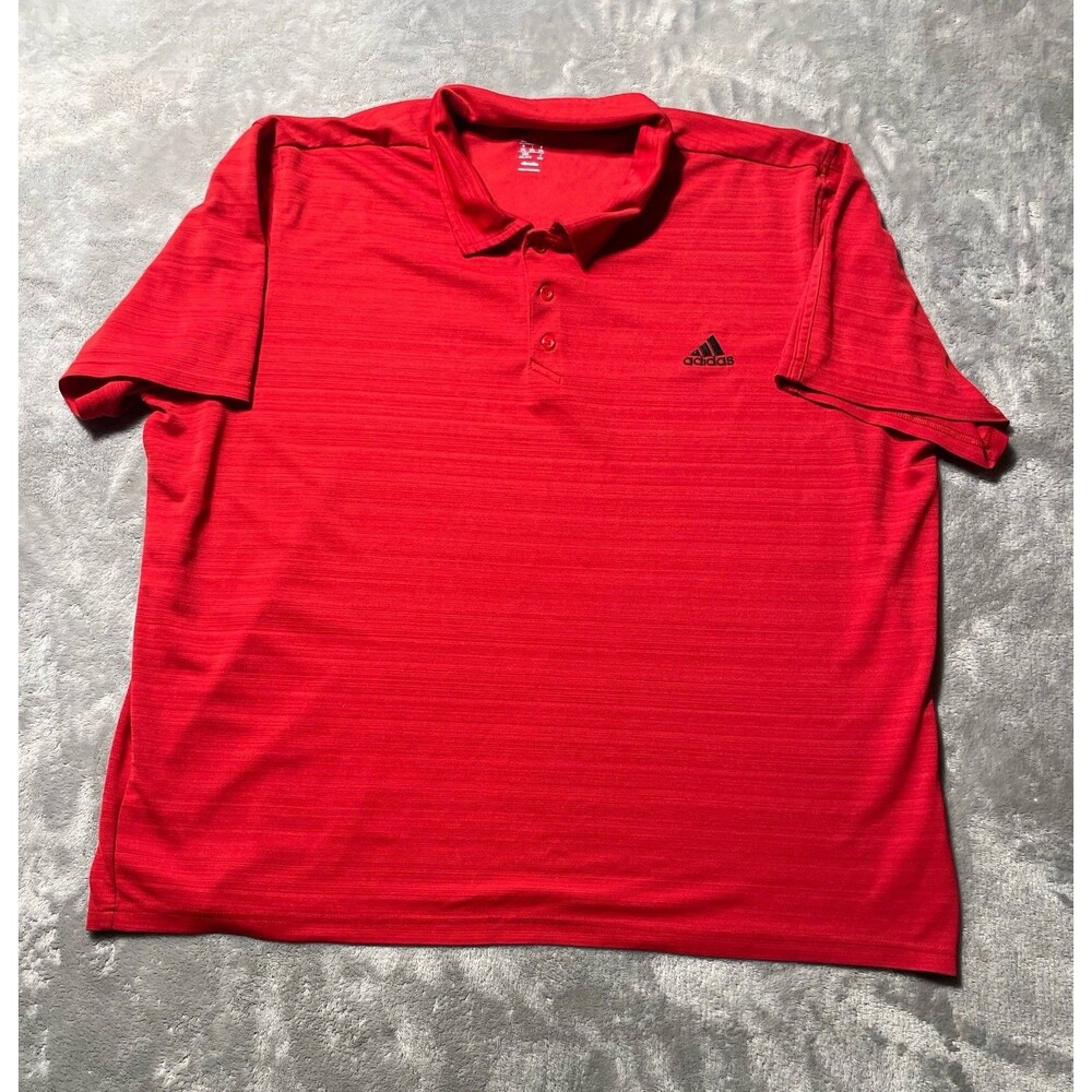 Adidas Climalite Golf Short Sleeve Polo Shirt Men’s Size 2XL Red Golfcore